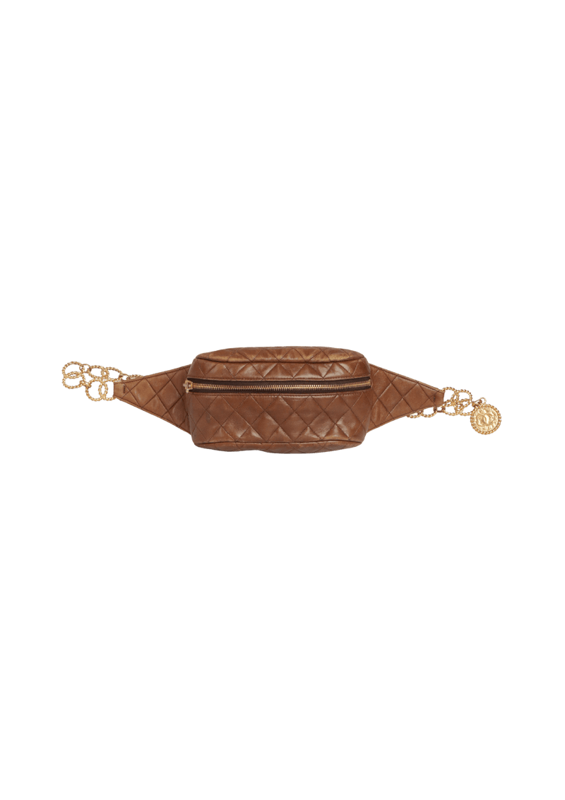 QUILTED CHAIN BELT BAG