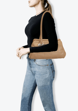 SQUARE STITCH BOWLER BAG