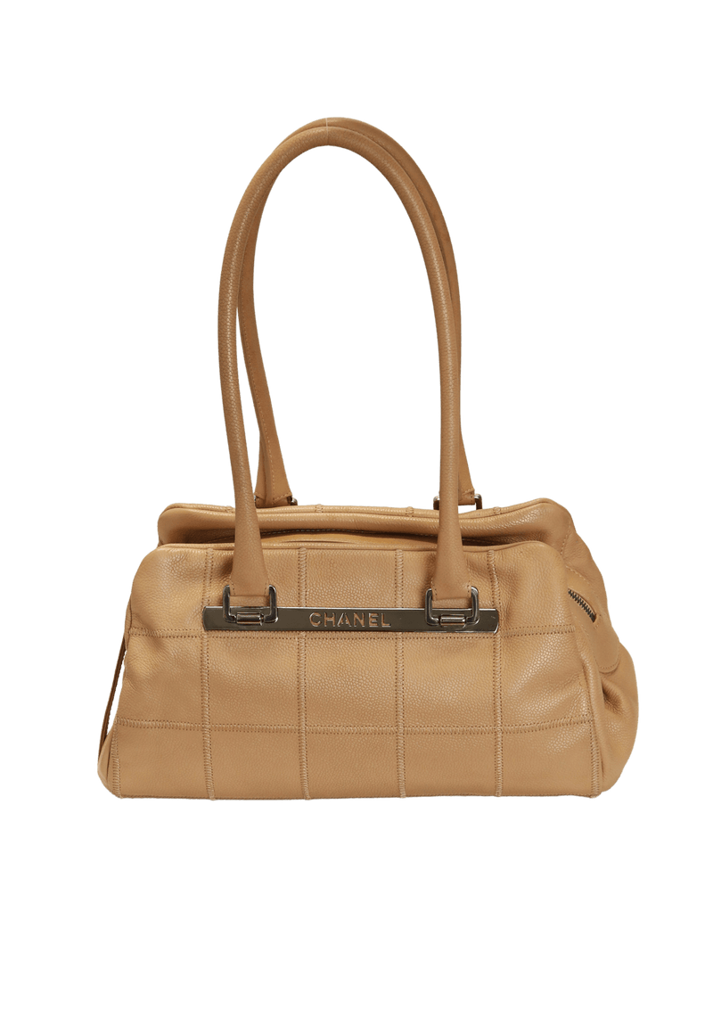 SQUARE STITCH BOWLER BAG