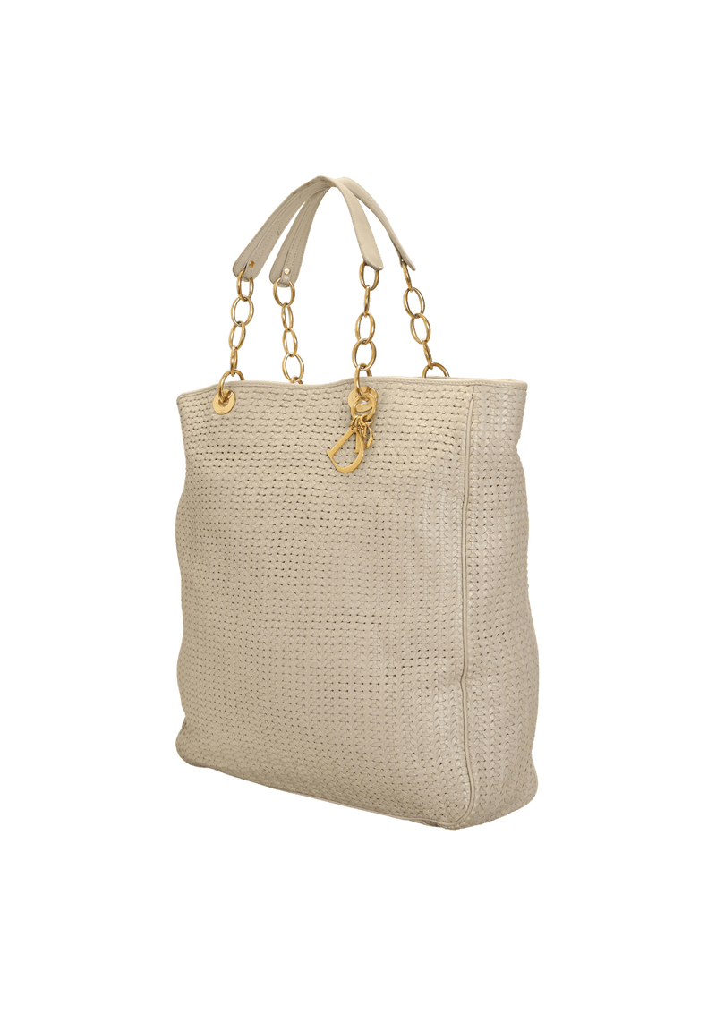 LADY DIOR WOVEN SOFT TOTE