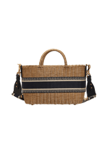 WICKER OBLIQUE TOTE