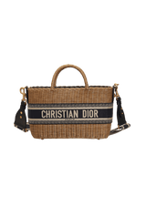 WICKER OBLIQUE TOTE
