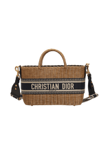 WICKER OBLIQUE TOTE