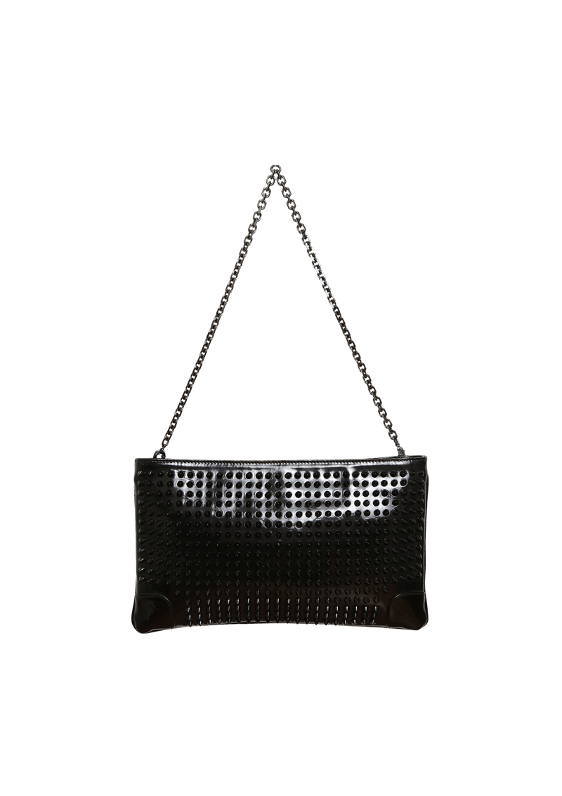 PATENT LEATHER SPIKES BAG