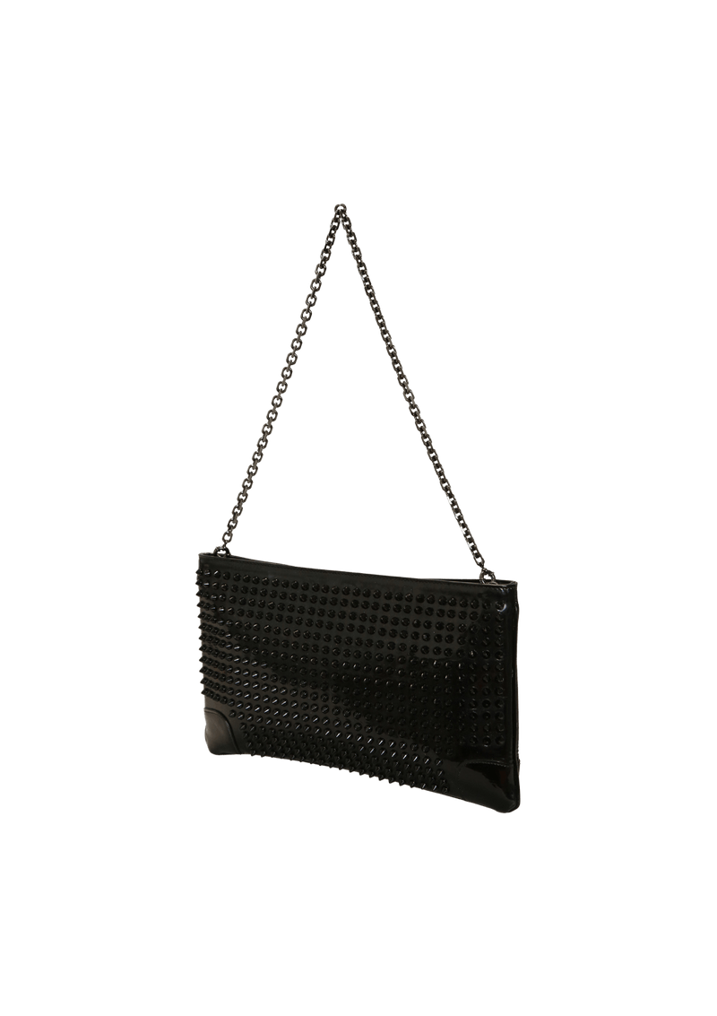 PATENT LEATHER SPIKES BAG