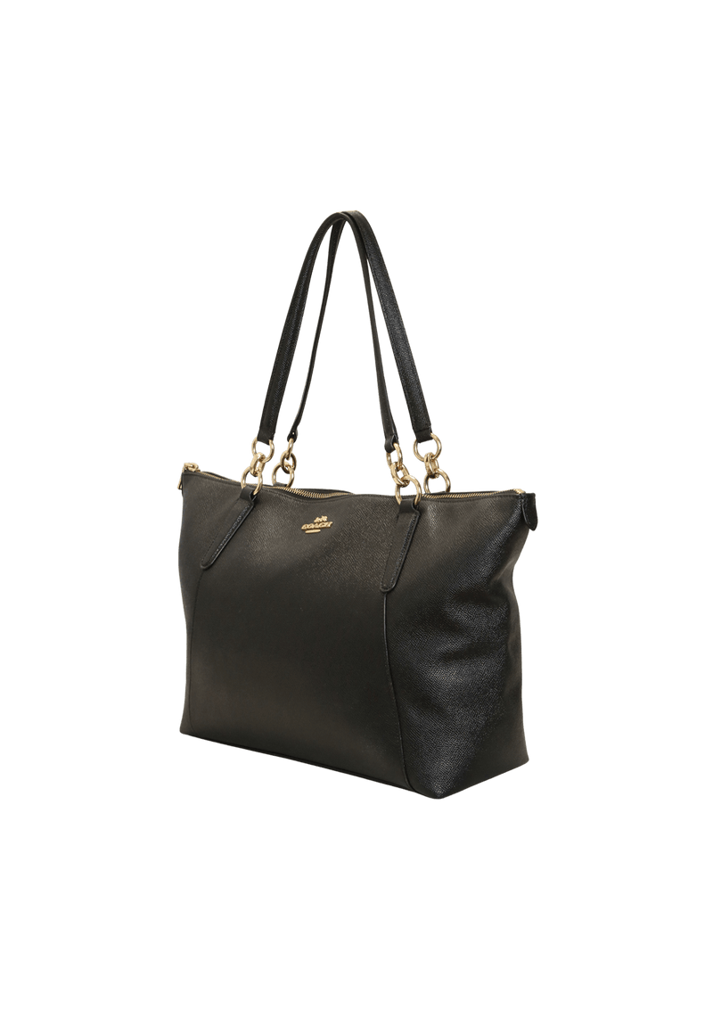 Coach crossgrain ava discount tote shoulder bag black