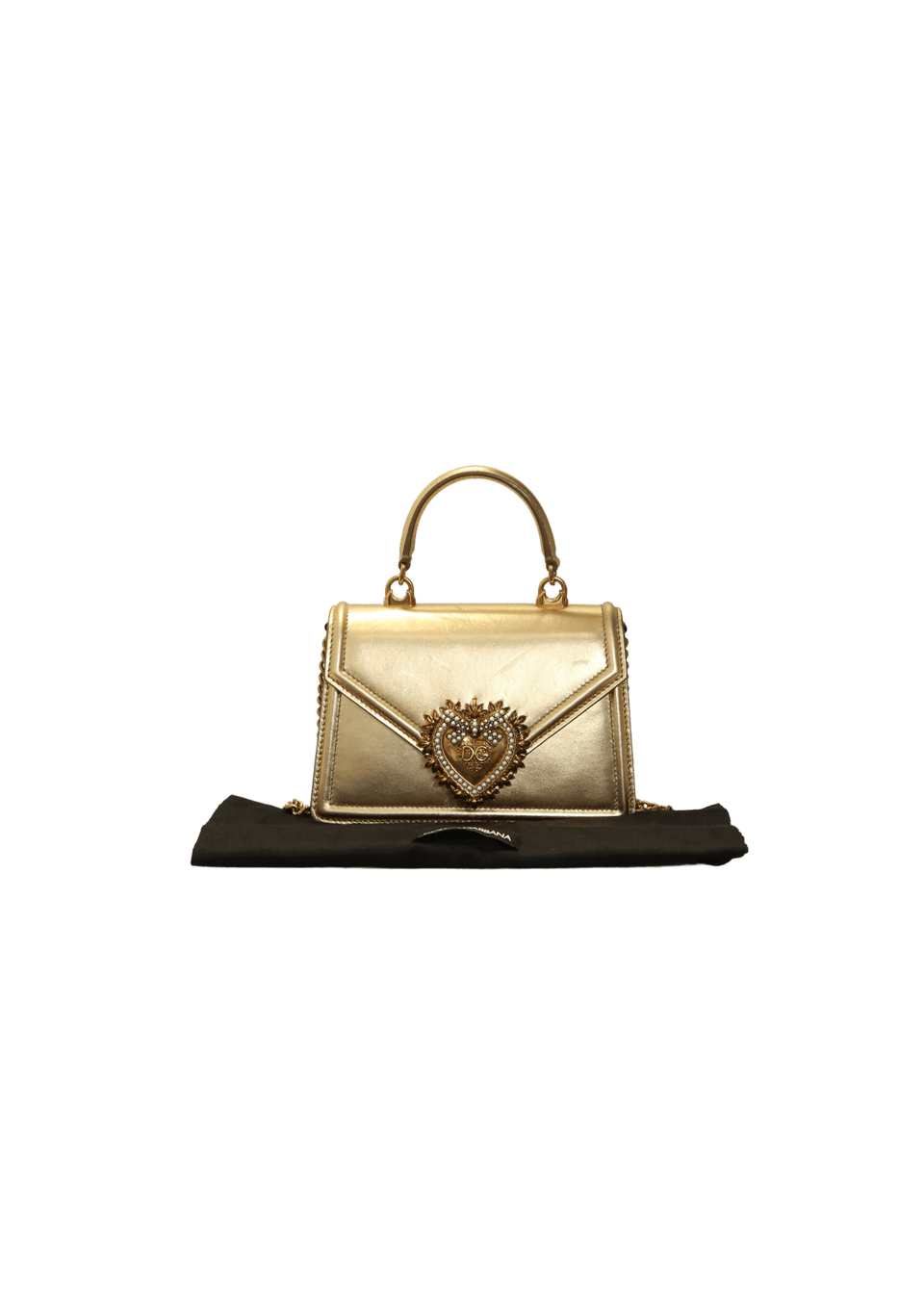 BOLSAS DOLCE & GABBANA SMALL METALLIC DEVOTION TOP HANDLE BAG