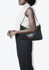 BEADED LIZARD TRIM BAG