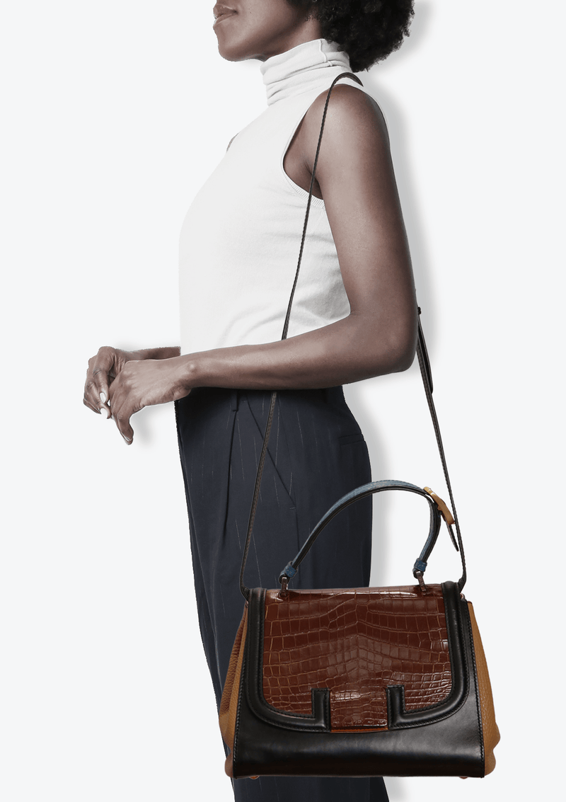 SILVANA CROCODILE EMBOSSED BAG