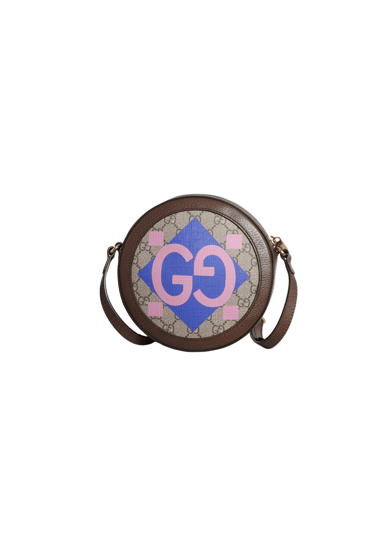 GEOMETRIC GG OPHIDIA MINI ROUND BAG