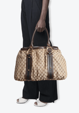 GG CANVAS INTERLOCKING ICON TOTE