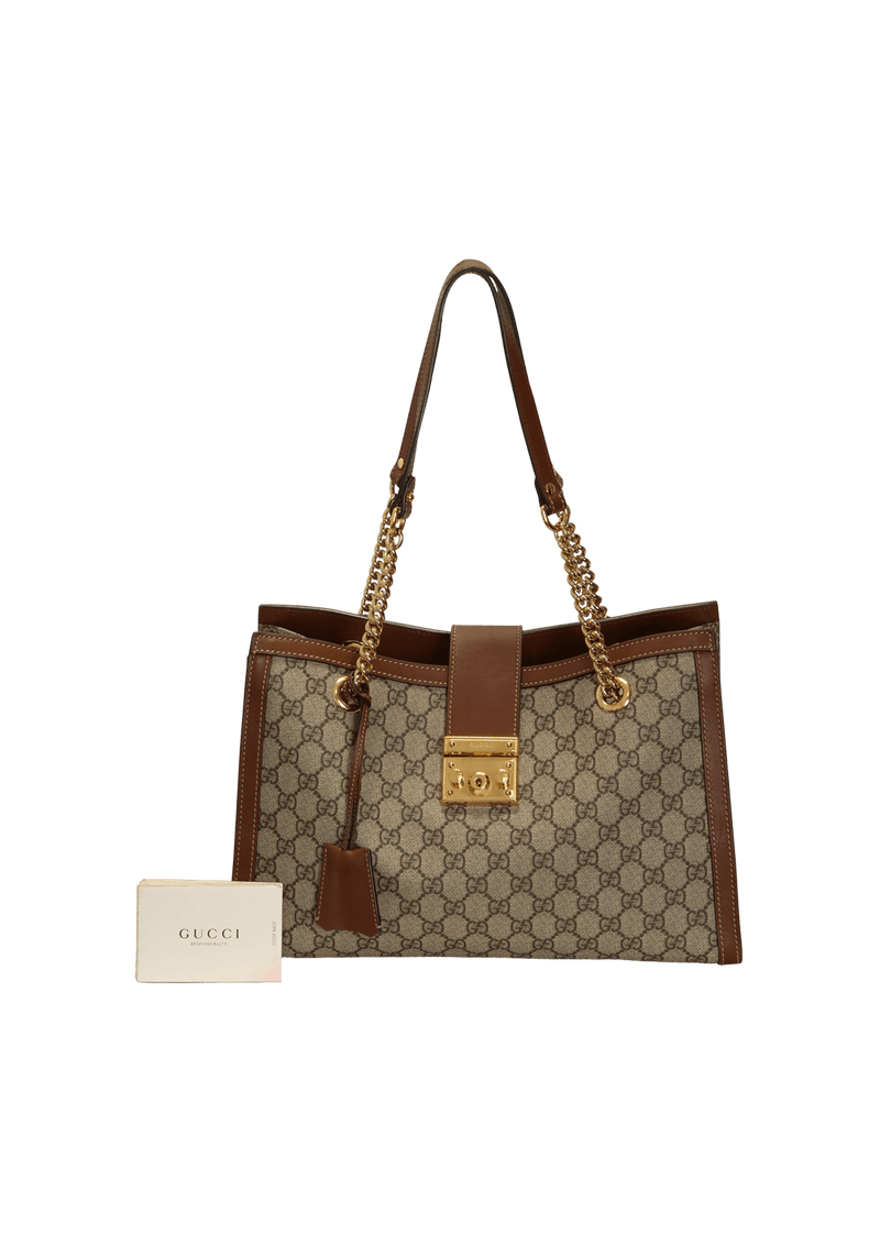 GG CANVAS PADLOCK TOTE