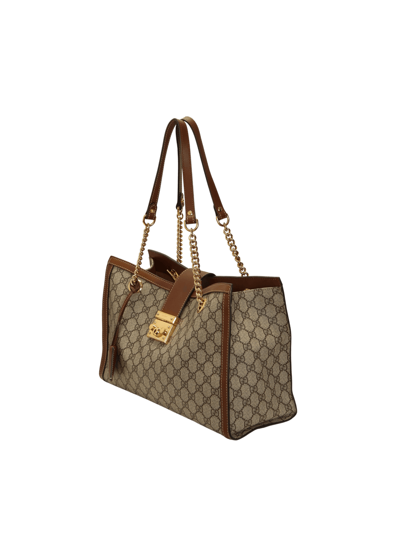 GG CANVAS PADLOCK TOTE