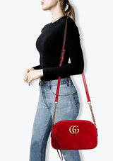 GG MARMONT CAMERA BAG VELVET SMALL