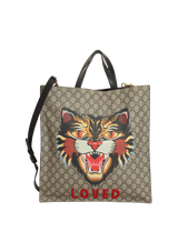 GG SUPREME ANGRY CAT VERTICAL TOTE