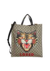 GG SUPREME ANGRY CAT VERTICAL TOTE