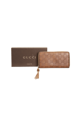 GUCCISSIMA ZIP AROUND BAMBOO WALLET