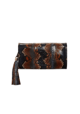 MEDIUM PYTHON SOHO CLUTCH