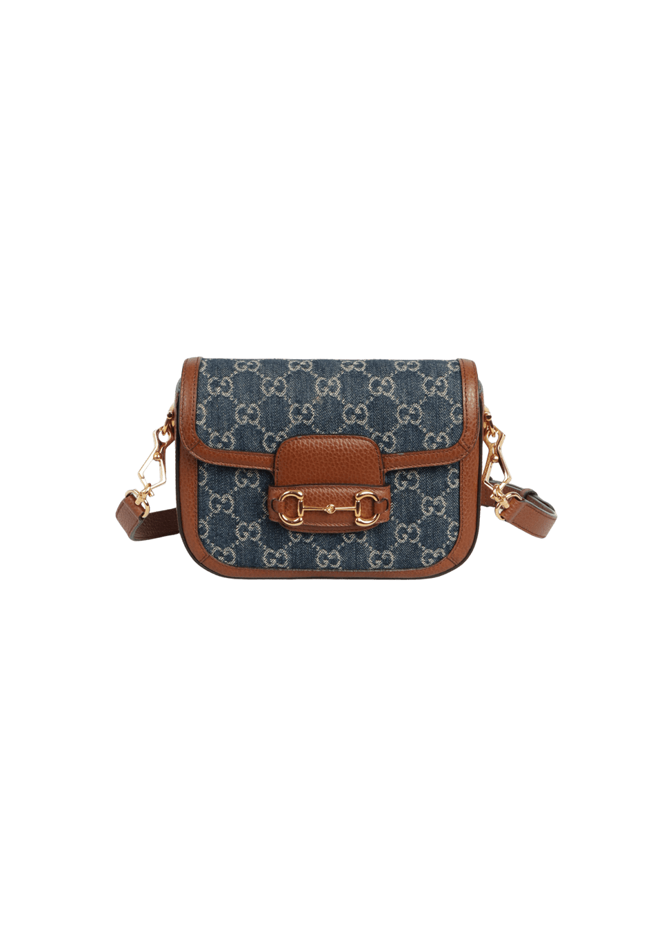 BOLSAS GUCCI MINI GG DENIM HORSEBIT 1955 BAG AZUL ORIGINAL – Gringa