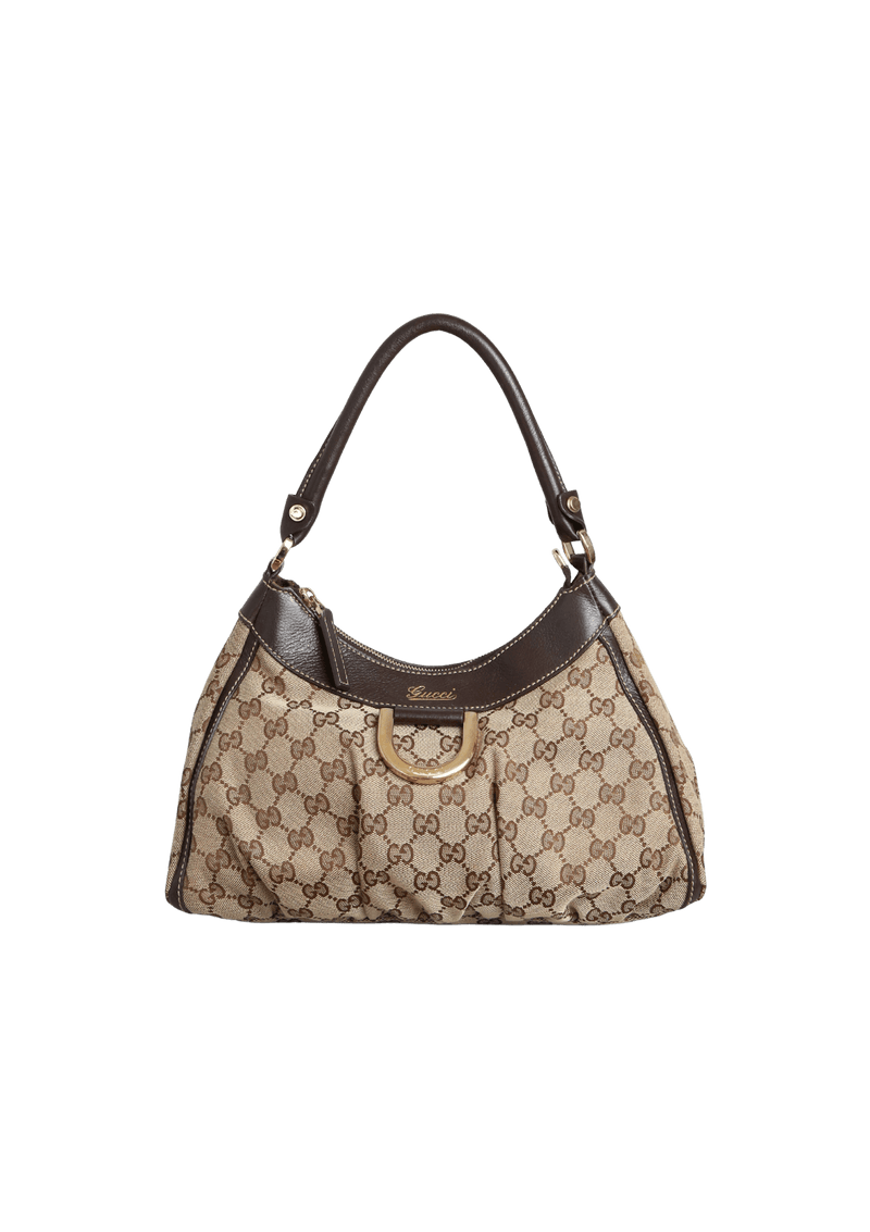 SMALL GG CANVAS D-RING HOBO