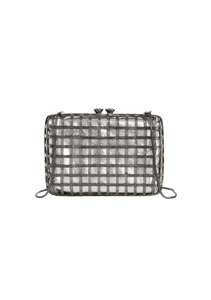 CLUTCH TRAMA METAL FLOR