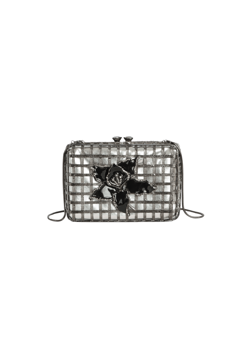 CLUTCH TRAMA METAL FLOR