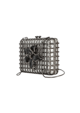 CLUTCH TRAMA METAL FLOR