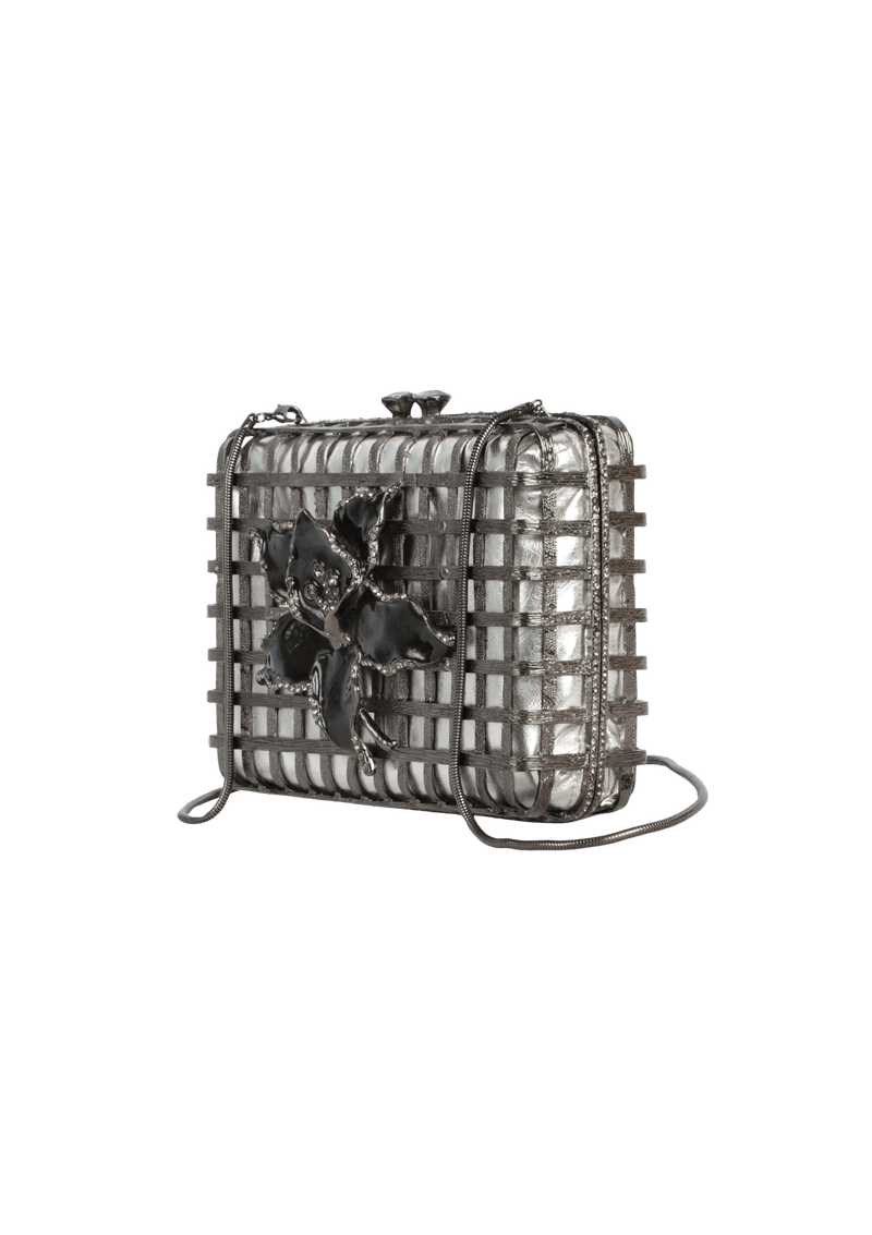 CLUTCH TRAMA METAL FLOR