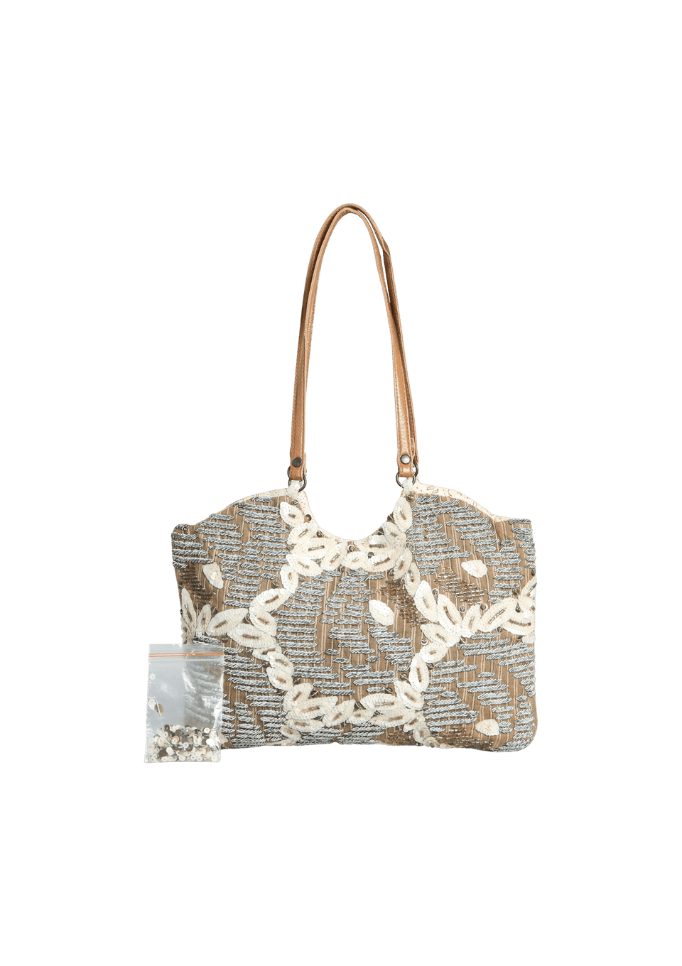 BOLSAS JAMIN PUECH BEADED HANDLE BAG MARROM ORIGINAL – Gringa