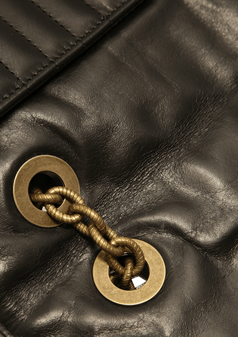 LEATHER CHAIN-LINK BAG