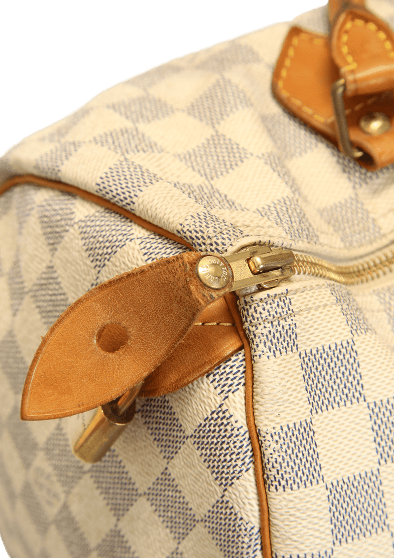 BOLSA LOUIS VUITTON DAMIER AZUR SPEEDY 25 BRANCO ORIGINAL – Gringa