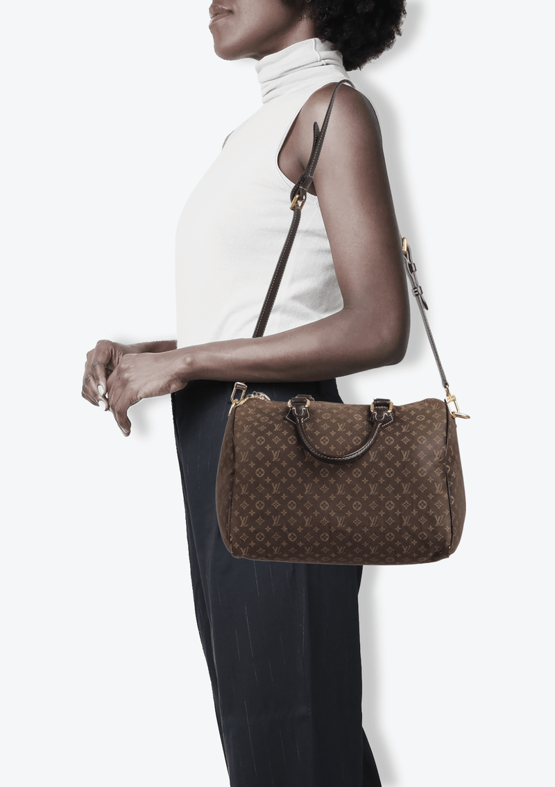 Louis Vuitton Monogram Mini Lin Speedy Bandouliere 30 Hand Bag
