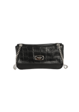 CROCODILE EMBOSSED SHOULDER BAG