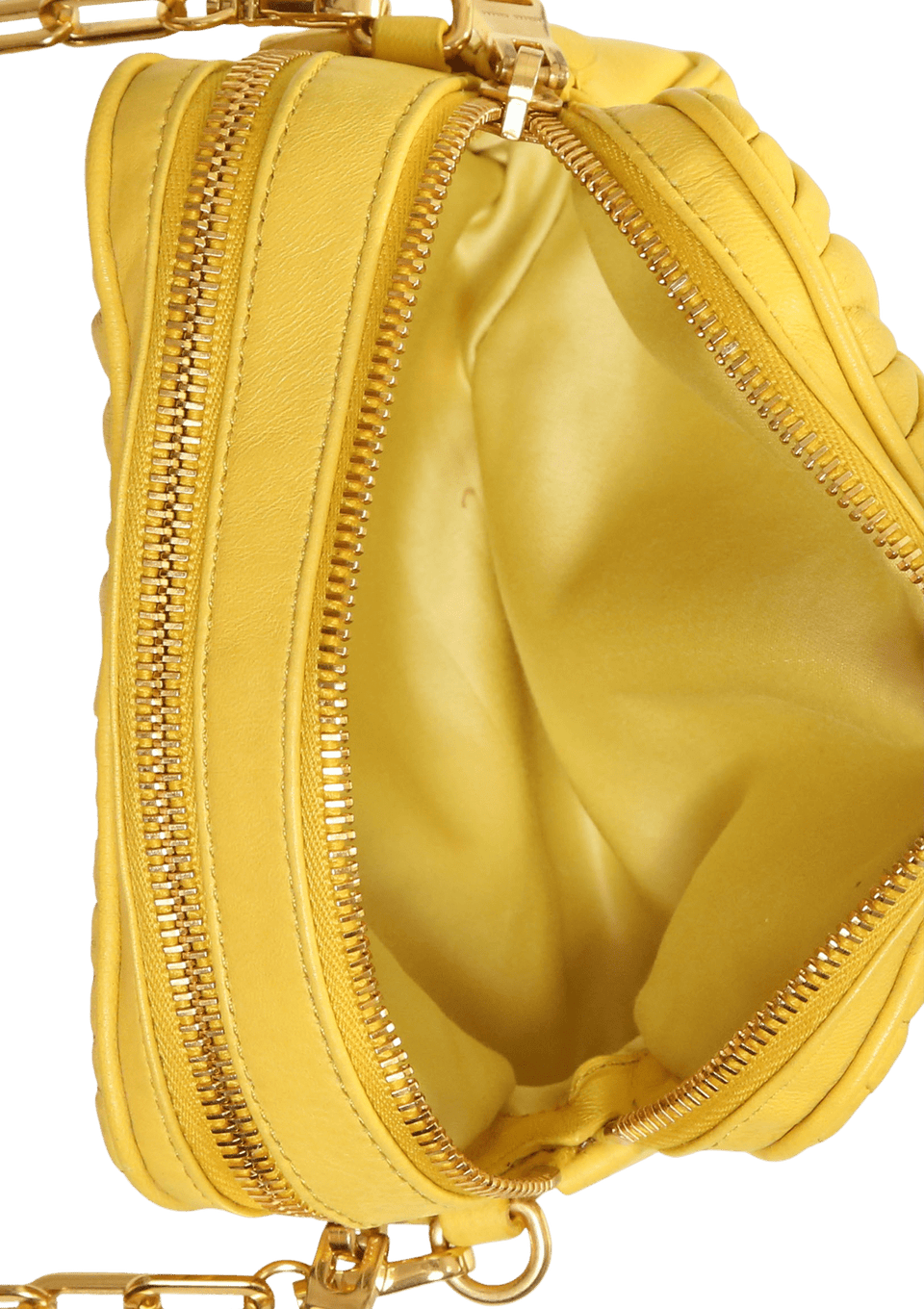 BOLSAS MIU MIU MATELASSÉ CAMERA BAG AMARELO ORIGINAL – Gringa