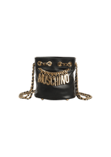 LEATHER LOGO CHAIN BUCKET