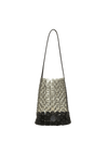 LEATHER-TRIMMED TOTE