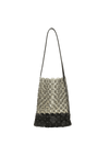LEATHER-TRIMMED TOTE