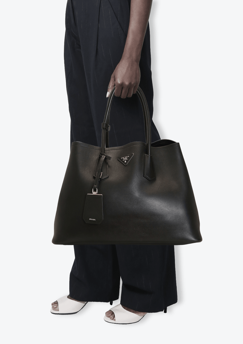 CITY CALF CUIR DOUBLE TOTE