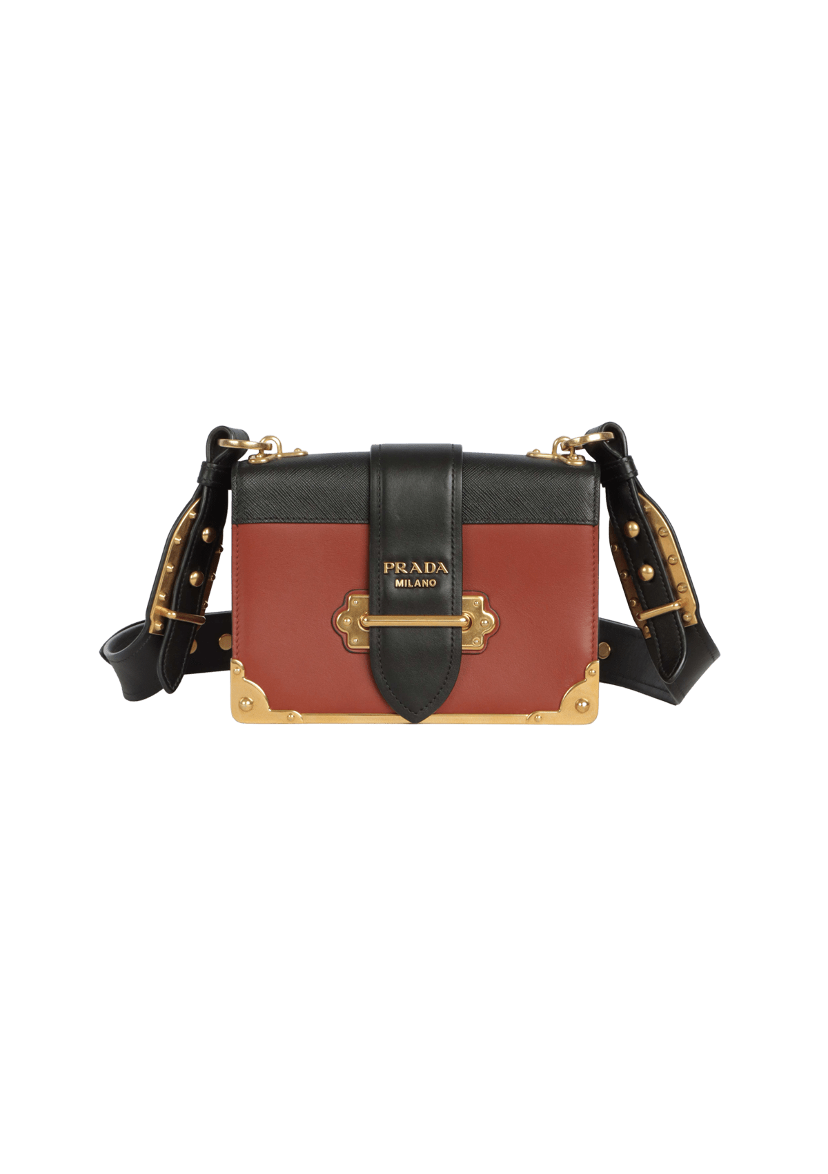 BOLSAS PRADA CITY CALF SAFFIANO LUX CAHIER MARROM ORIGINAL – Gringa