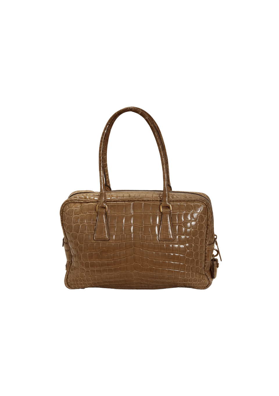 BOLSA PRADA CROCODILE SHOULDER BAG BEGE ORIGINAL – Gringa