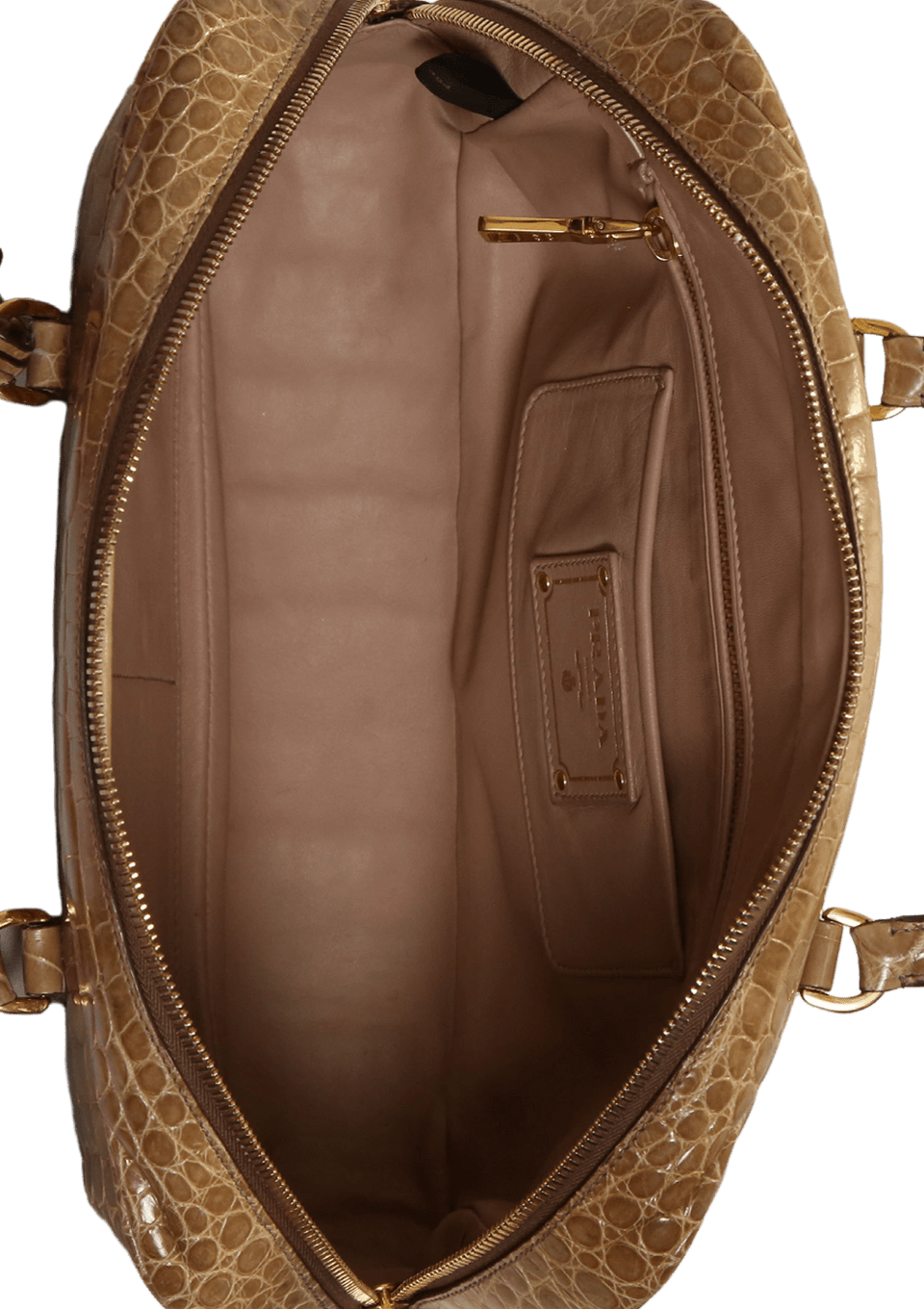 BOLSA PRADA CROCODILE SHOULDER BAG BEGE ORIGINAL – Gringa