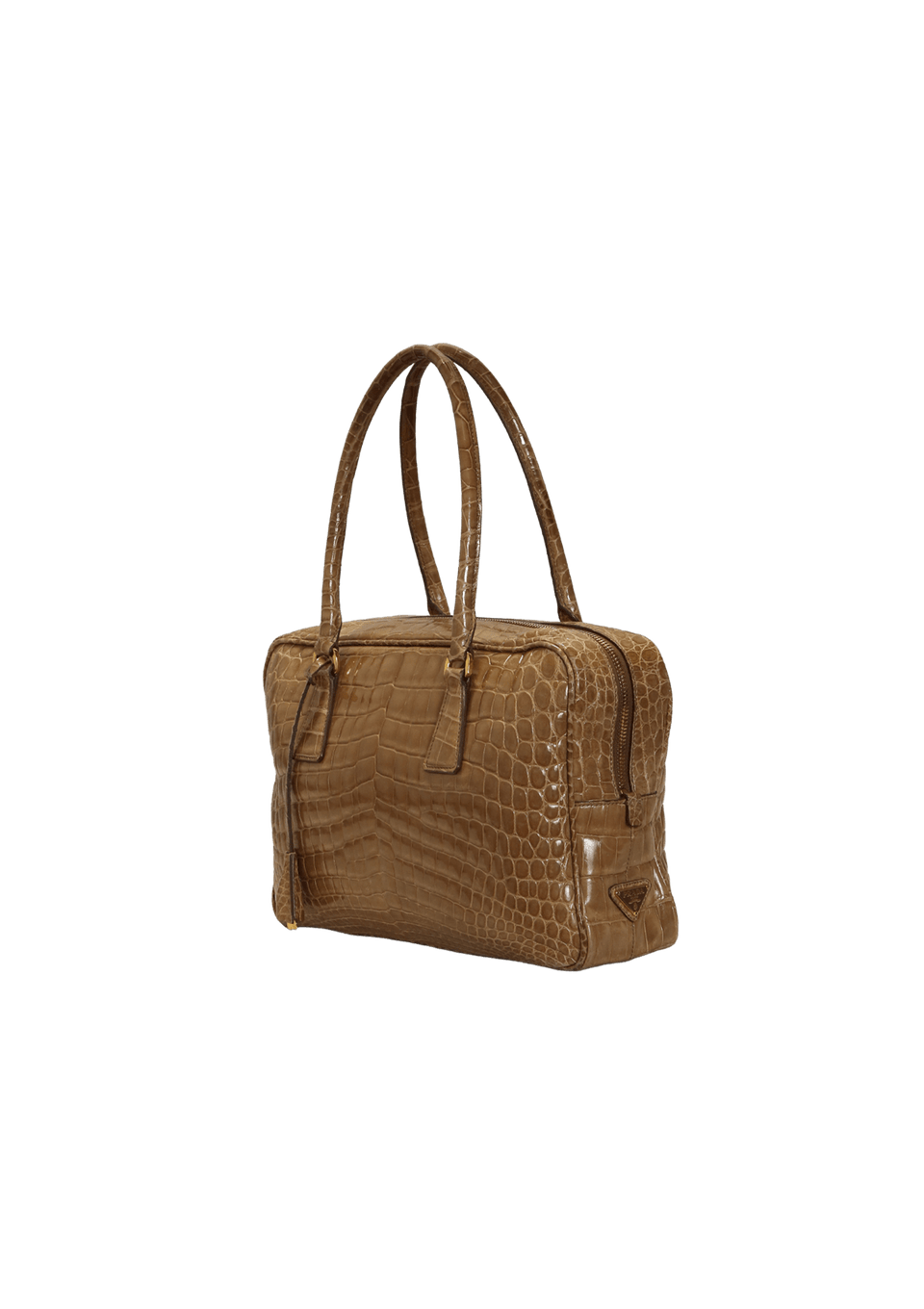 バッグ 00s Prada Nylon Croc Leather Hand Bag BOLSA PRADA CROCODILE SHOULDER BAG BEGE ORIGINAL – Gringa
