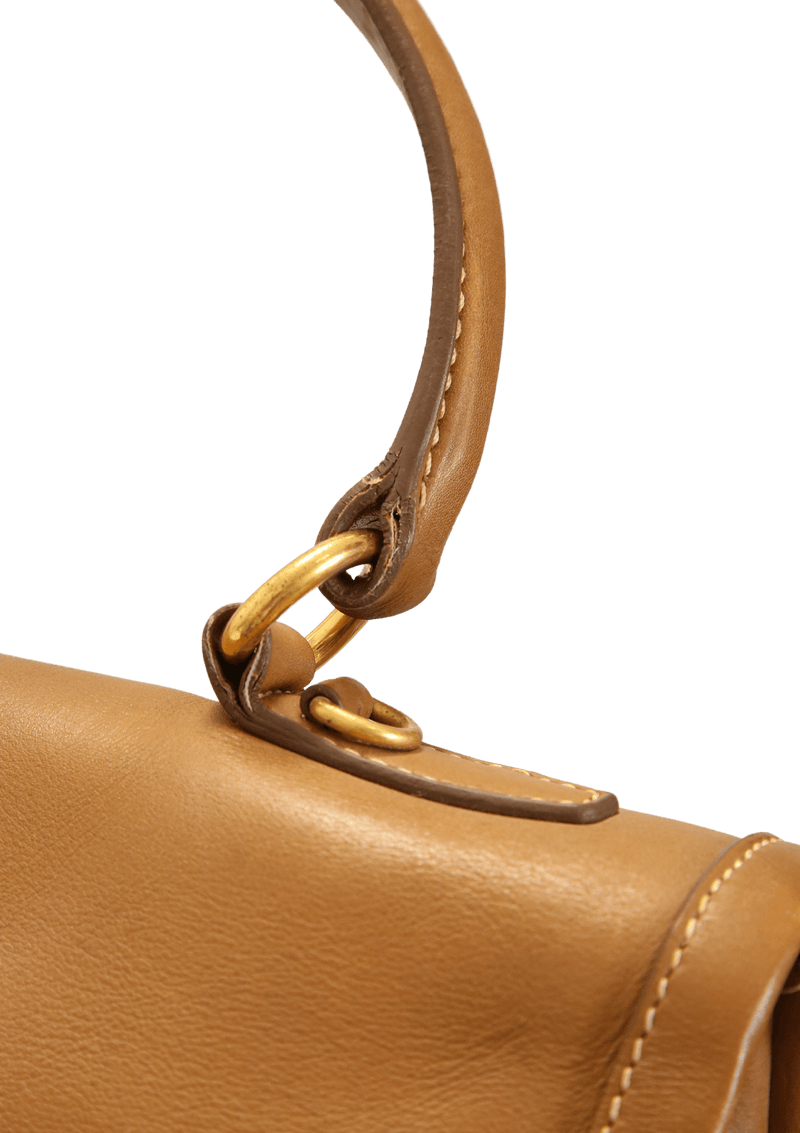 LEATHER FLAP BAG