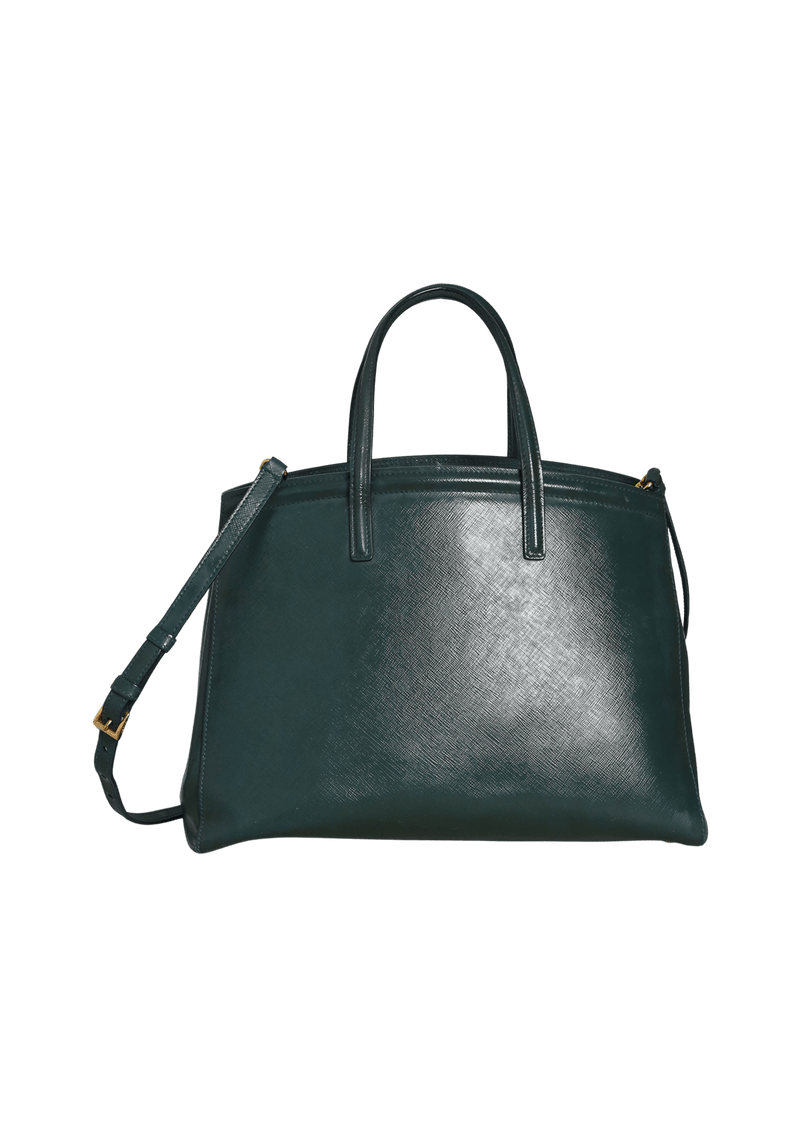 Prada Black Saffiano Vernice Parabole QNBFYGDAKB001