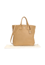 VITELLO DAINO SIDE ZIP SHOPPING TOTE