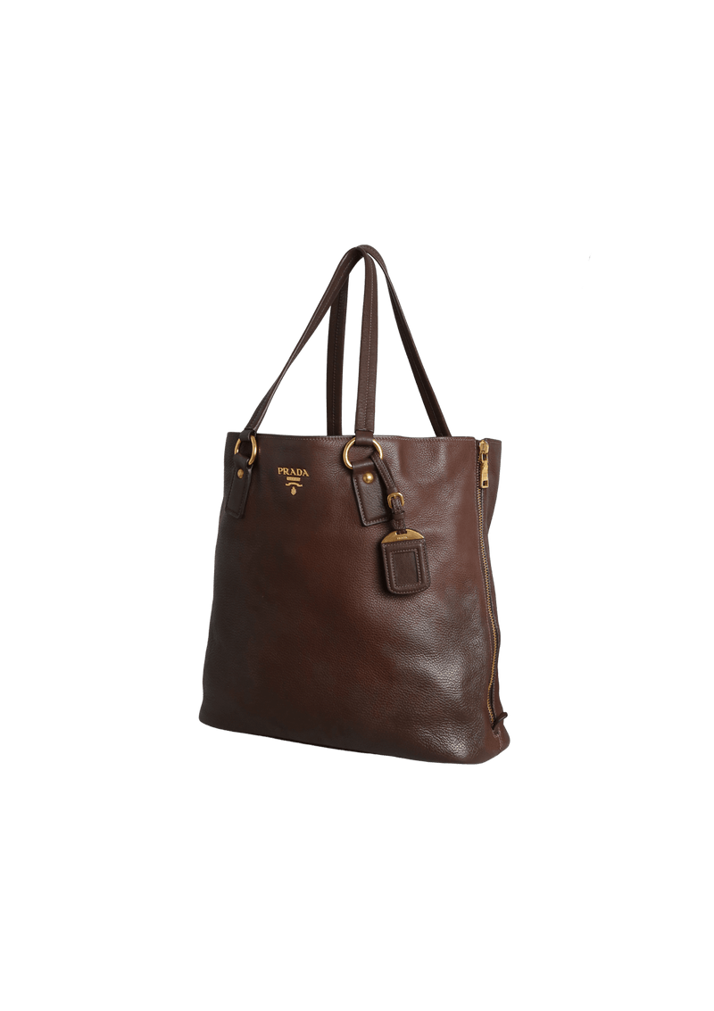 VITELLO DAINO SIDE ZIP TOTE