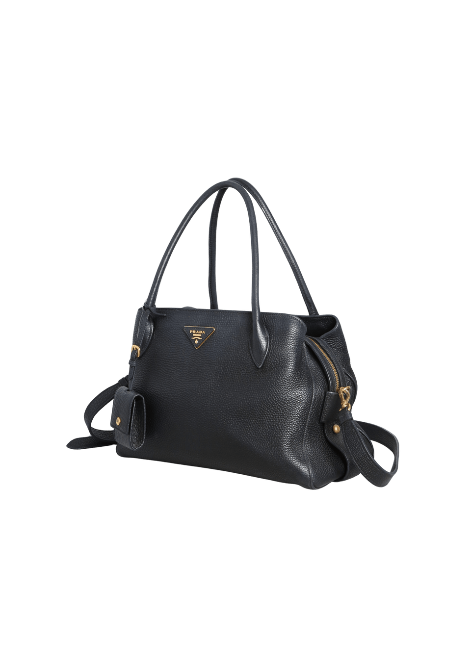 BOLSAS PRADA VITELLO DAINO TOP HANDLE PRETO ORIGINAL – Gringa
