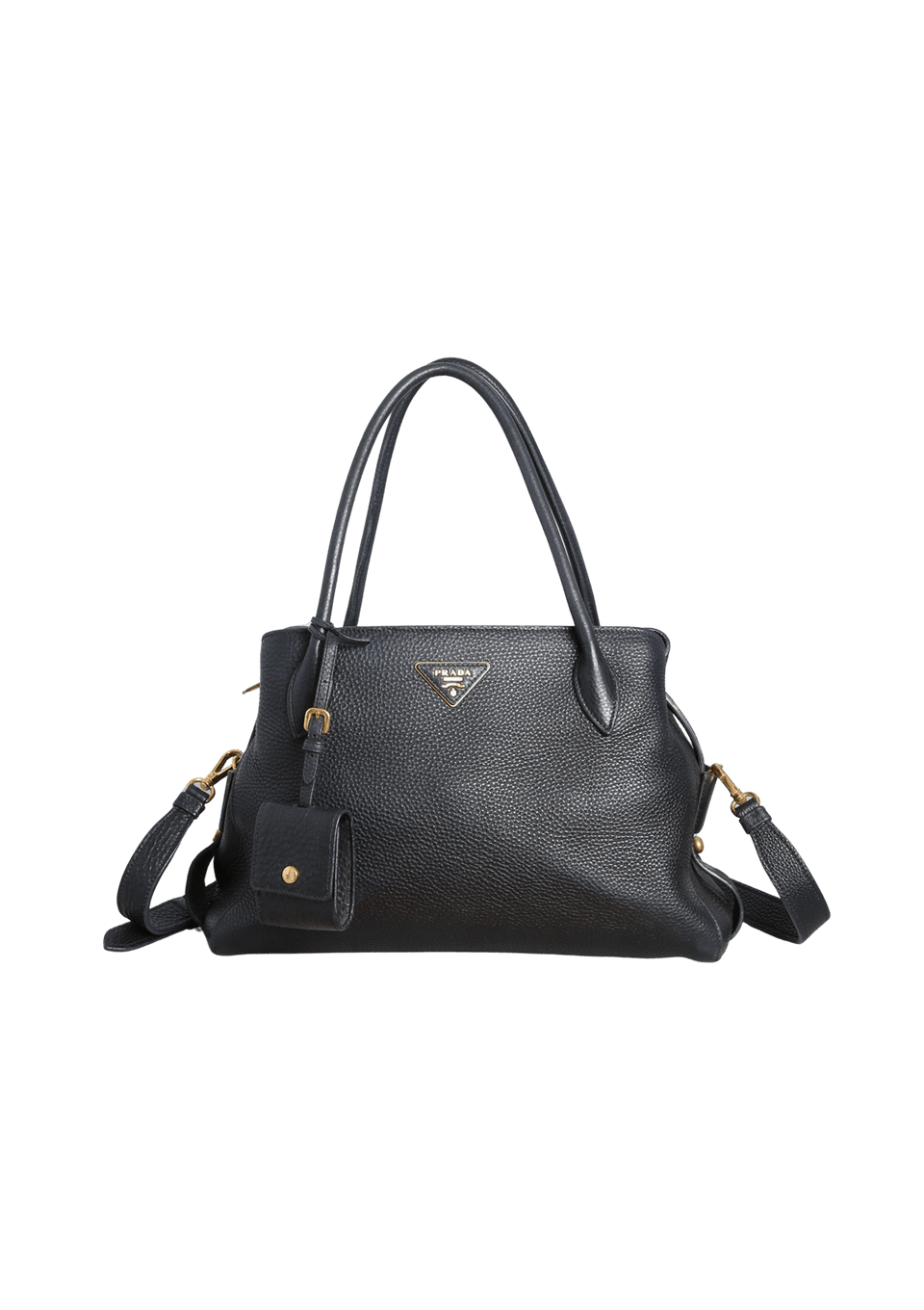 BOLSAS PRADA VITELLO DAINO TOP HANDLE PRETO ORIGINAL – Gringa
