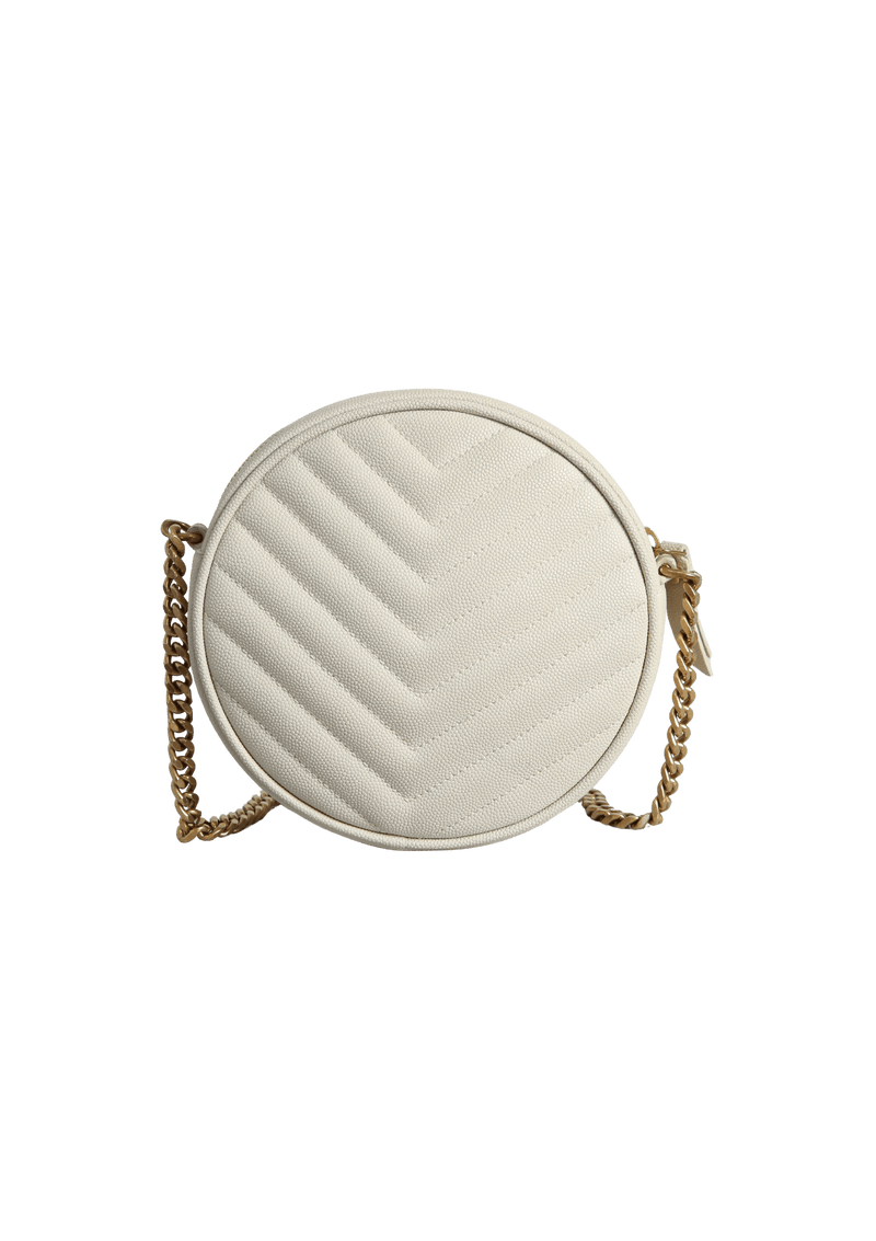 VINYLE ROUND CROSSBODY BAG