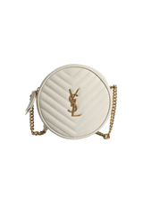 VINYLE ROUND CROSSBODY BAG
